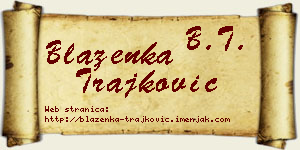Blaženka Trajković vizit kartica
